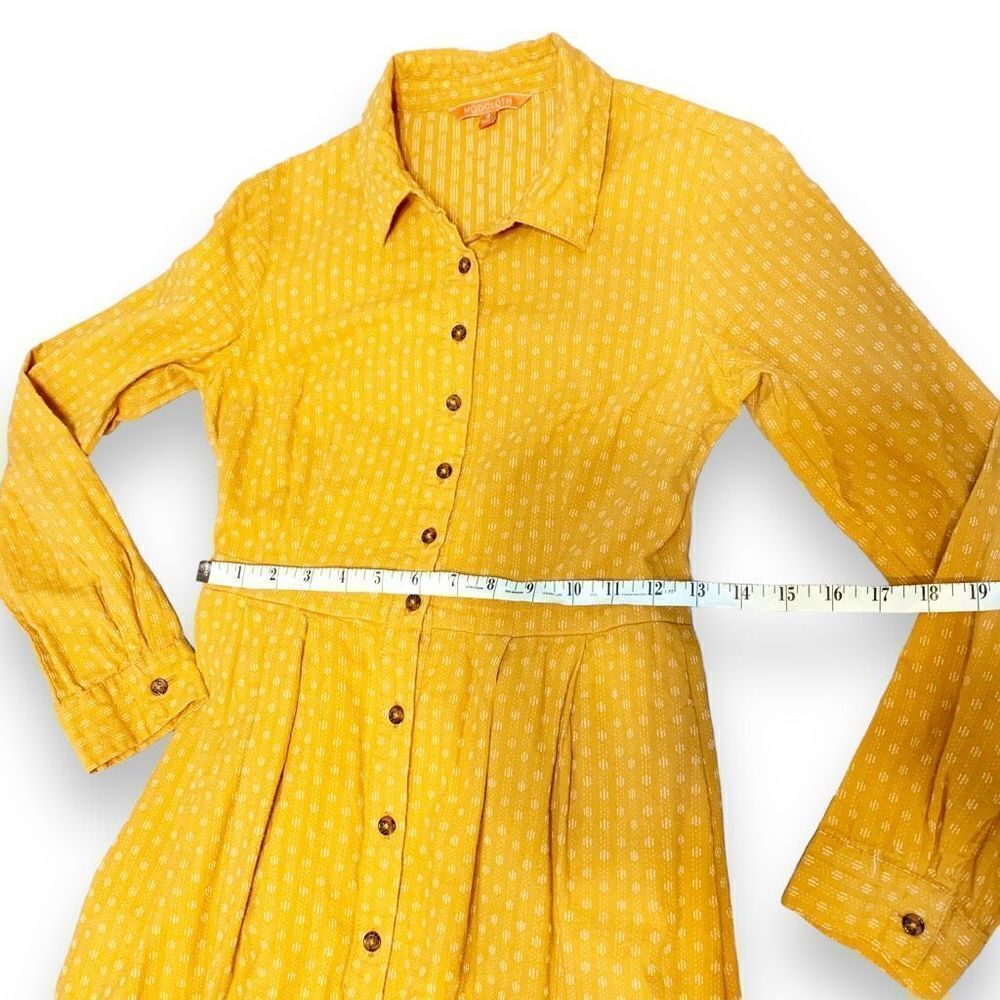 ❌SOLD❌ Modcloth Broadcast Coordinator Shirt Dress Mustard Yellow Fall Style - Picture 12 of 13